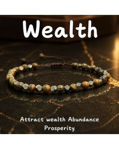 Buddha Stones Tiger Eye Black Magnetite Braided Confidence Adjustable Bracelet - Tiger Eye (Wrist Circumference: 5.9-7.9 in/15-20 cm)
