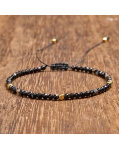 Buddha Stones Dark Brown Striped Agate Braided Adjustable Grounding Bracelet - Dark Brown Striped Agate (Wrist Circumference: 6.3–6.7 in /16-17 cm)