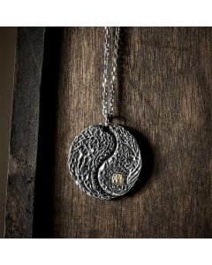 Buddha Stones Copper Yin Yang Balance Round Engraved Pendant Necklace - Yin Yang(Balance ♥ Harmony)