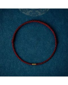 FREE Today: Keep Positive Golden Bead Braided String Lucky Bracelet Anklet - Black / Anklet 16-26cm