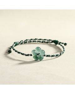 FREE Today: Luck and Prosperity  Natural Flower Jade Hand-Woven Bracelet - Jade(Wrist Circumference: 14-20cm)