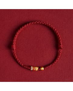 FREE Today: Lucky Koi Fish Success Braided Rope Bracelet - Koi Fish Black(Wrist Circumference 14-18cm)