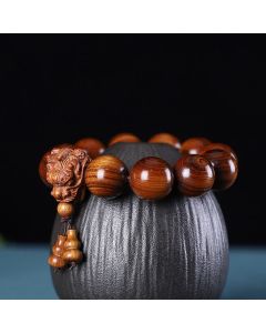 FREE Today: Maintain Healing Energy Rosewood Dragon Carved Protection Bracelet - Golden Sandalwood