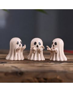 FREE Today: Mindful and Tranquility Maple Wood Carved Mini Cheeky Ghost Desktop Cute Cartoon Decor 3.3 × 3 × 3.9cm - Maple Ghost - Got You Approx. 3.9 x 3.3 x 3 cm