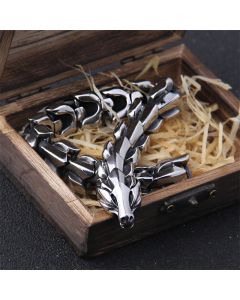 FREE Today: Protection Force Dragon Bracelet - Silver + Gold Dragon / 11.8mm / 17cm