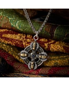 FREE Today: Spiritual Power Copper Plated With Silver Cross Vajra Pendant Necklace - Copper(Healing ♥ Wealth)