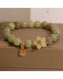 FREE Today: Success Jade Flower Fu Lucky Bracelet - Jade(Wrist Circumference 14-16cm)