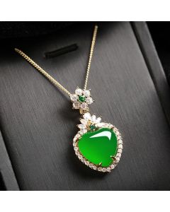 FREE Today: The Abundance Green Jade Balance Necklace Pendant - Green Chalcedony(Strength♥Courage)