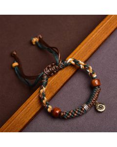 FREE Today: Ward Off Evil Spirits Tibetan Bone Beads Rope Bracelet - 14-16.5cm