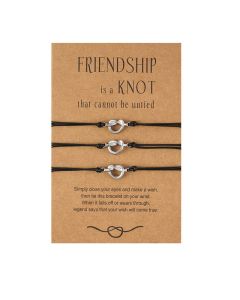Buddha Stones Friendship Best Friend Gift String Bracelet - Gold / 2Pcs