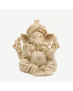 Buddha Stones Ganesh Ganpati Elephant Statue Blessing Protection Home Decoration - 16*14*16cm
