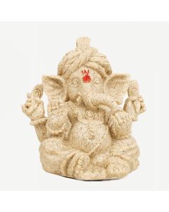 Buddha Stones Ganesh Ganpati Elephant Statue Transformation Home Decoration - White
