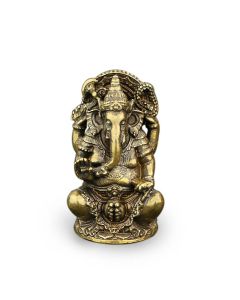 Buddha Stones Ganesh Ganpati Elephant Statue Wealth Home Decor - Copper