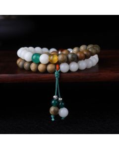 Green Sandalwood Bodhi Seed Wake Up Luck Bracelet - 8mm