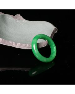 Buddha Stones  Jade Abundance Luck Ring - US8