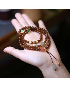 Buddha Stones Jade Butterfly Gourd Prosperity Luck Bracelet Necklace - Jade (Prosperity ♥ Abundance)
