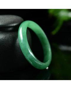 Buddha Stones Quartzite Jade Healing Abundance Protection Bracelet Bangle - 61mm