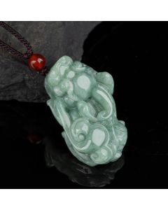 Buddha Stones Jade PiXiu Wealth Luck String Necklace Pendant - PiXiu (Wealth ♥ Luck)