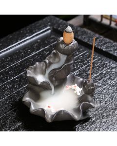 Buddha Stones Koi Fish Lucky Incense Burner Decoration - Koi Fish