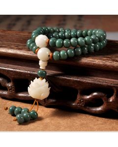 Buddha Stones Lotus Cyan Bodhi Seed Success Bracelet - 6*8mm
