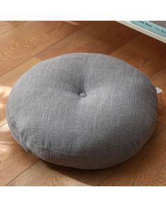 Buddha Stones Lotus Simple Pattern Linen Meditation Seat Cushion Home Living Room Decoration - Detachable / Approx. 40cm × 10cm (slight variation possible) / OldLace