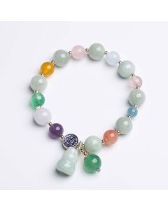 Lucky Bracelet Gourd Jade Bracelet - 0.39 IN (10MM)