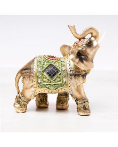 Buddha Stones Lucky Feng Shui Green Elephant Statue Sculpture Wealth Figurine Gift Home Decoration - Large