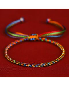 Buddha Stones "May all your wishes come true" Lucky Multicolored Bracelet - 18-19CM