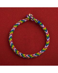 Buddha Stones "May everything go your way" Lucky Multicolored Bracelet - 19cm / 925 Silver Buckle