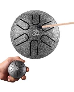 Mini Steel Tongue Drum 3 Inch Sound Healing Drum Kit - Black