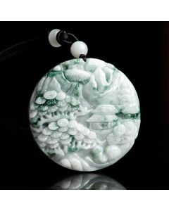 Buddha Stones Mountain Landscape Jade Abundance String Necklace - Jade(Prosperity♥Abundance)