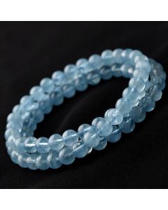 Buddha Stones Natural Aquamarine Peace Healing Bracelet - 7mm