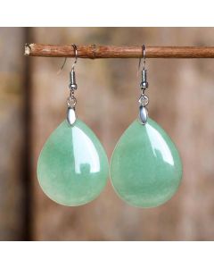 Buddha Stones Natural Aventurine Dangle Healing Drop Earrings - Tiger Eye