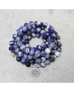 Buddha Stones Natural Blue Aventurine Lotus Peace Necklace Bracelet - Blue Aventurine