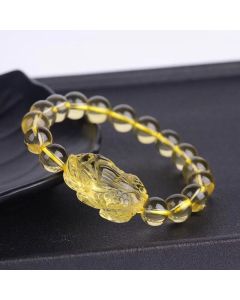 Natural Citrine Pi Xiu Stretch Bracelet - 10mm