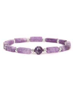 Buddha Stones Natural Crystal Amethyst Tiger Eye Spiritual Balance Bracelet - Miano Real