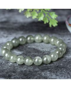 Buddha Stones Natural Green Crystal Blessing Wealth Bracelet - Dark Green / 10mm