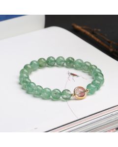 Buddha Stones Natural Green Strawberry Quartz Soothing Beaded Bracelet - Green Strawberry Quartz(Soothing♥Calm)