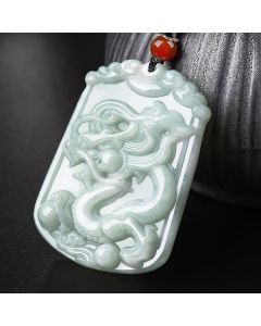 Buddha Stones Natural Jade 12 Chinese Zodiac Abundance Amulet Pendant Necklace - Goat