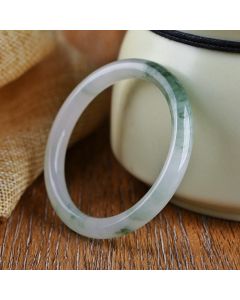 Buddha Stones Natural Jade Abundance Protection Bracelet Bangle - 66mm
