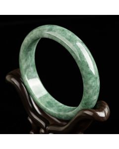 Buddha Stones Natural Jade Luck Wealth Bangle Bracelet - 62mm