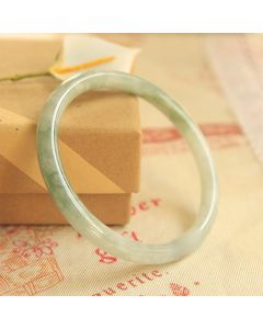 Buddha Stones Natural Jade Peace Healing Bangle Bracelet - 63-64mm Natural Jade(Color May Vary)