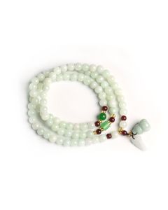 Buddha Stones Natural Jade Pixiu Gourd Abundance Bracelet - 3