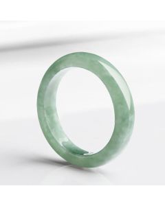 Buddha Stones Natural Jade Prosperity Abundance Ring - 21mm