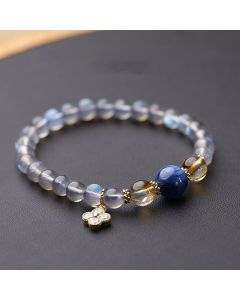 Buddha Stones Natural Moonstone Flower Chram Healing Beads Bracelet - Moonstone (Love ♥ Calm)