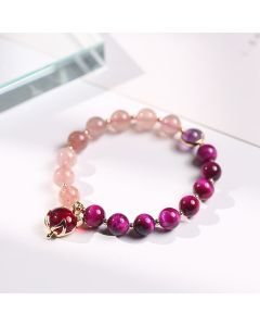 Buddha Stones Natural Strawberry Quartz Pixiu Love Bracelet - 2