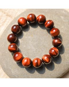 Buddha Stones Natural Tiger Eye Healing Bead Bracelet - 14mm