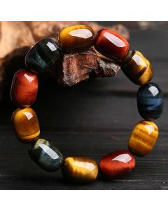 Buddha Stones Natural Tiger Eye Healing Protection Bracelet - Tiger Eye(Wrist Circumference: 17-18cm)