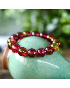 Buddha Stones Natural Tourmaline Love Wisdom Bracelet - 12mm