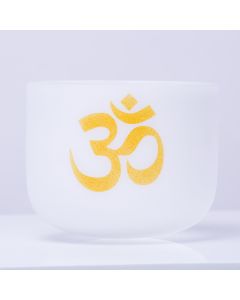 OM Crystal Sound Bowl Meditation Handcrafted for Mindfulness and Protection Singing Bowl - 10 IN (25.4CM)